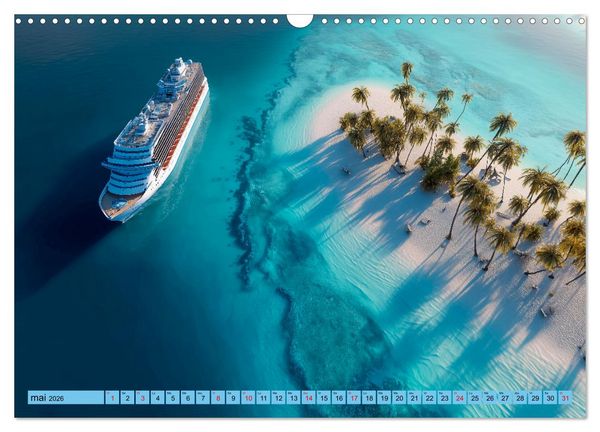 Produktbild: Paquebots de croisi&egrave;re - G&eacute;ants des mers impressionnants (Calendrier mural 2026 DIN A3 vertical), CALVENDO calendrier mensuel