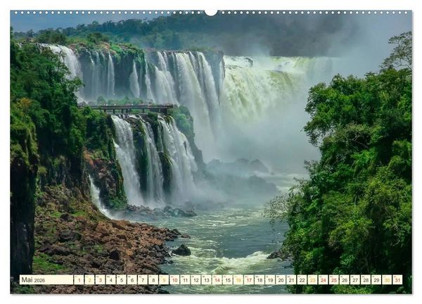 Produktbild: Iguazu Wasserf&auml;lle - S&uuml;damerika (hochwertiger Premium Wandkalender 2026 DIN A2 quer), Kunstdruck in Hochglanz