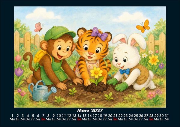 Produktbild: Das Jahr der Kost&uuml;me mit Milo, Tina & Bouncy 2027 Fotokalender DIN A5
