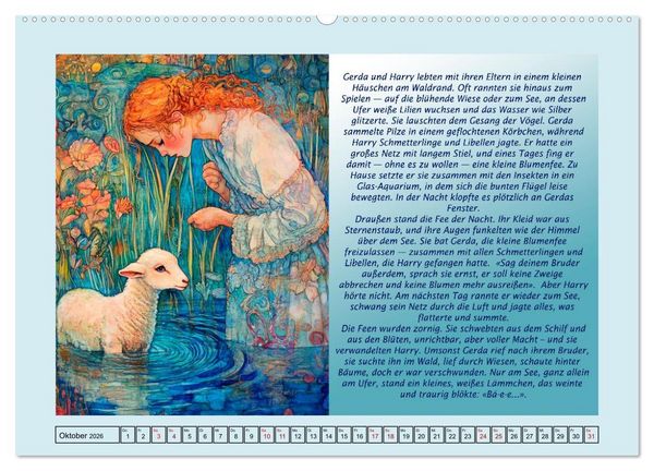 Produktbild: Die Jahreszeiten. Retrom&auml;rchen (Wandkalender 2026 DIN A2 quer), CALVENDO Monatskalender