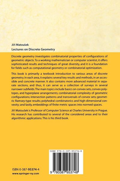 Produktbild: Lectures on Discrete Geometry