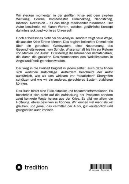 Produktbild: Aus der Systemkrise zur Freiheit