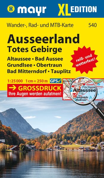 Produktbild: Mayr Wanderkarte Ausseerland, Totes Gebirge XL 1:25.000