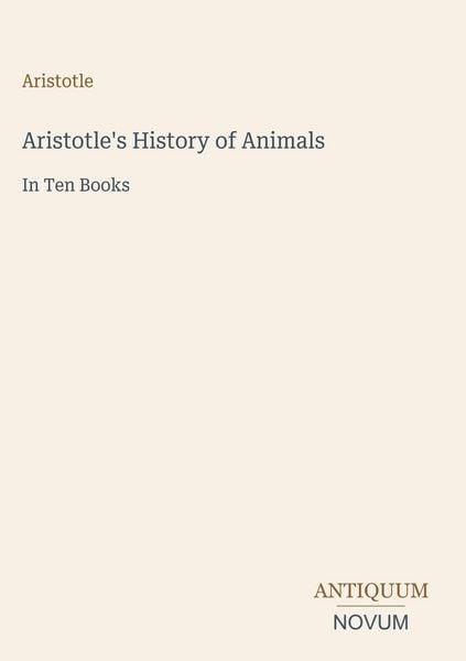 Produktbild: Aristotle's History of Animals