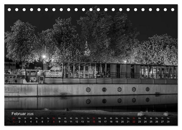 Produktbild: Heilbronn bei Nacht (Tischkalender 2026 DIN A5 quer), CALVENDO Monatskalender