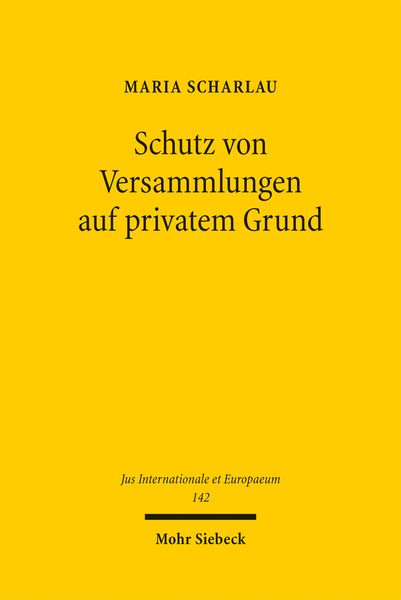 Produktbild: Schutz von Versammlungen auf privatem Grund