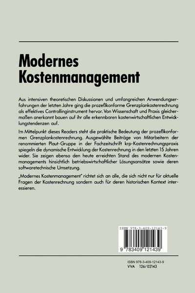 Produktbild: Modernes Kostenmanagement