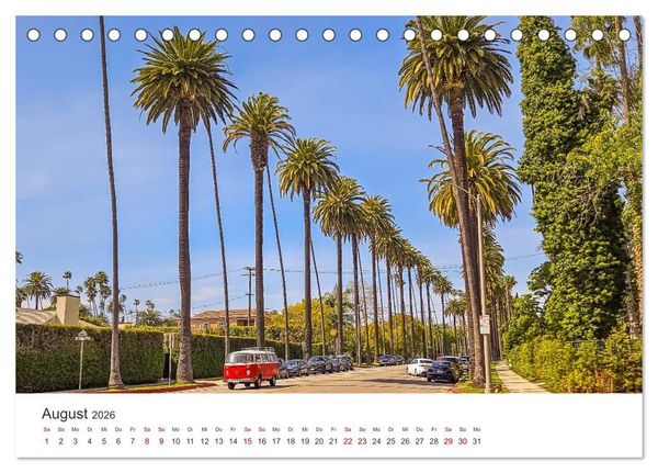 Produktbild: Kalifornien Bilder aus Los Angeles (Tischkalender 2026 DIN A5 quer), CALVENDO Monatskalender