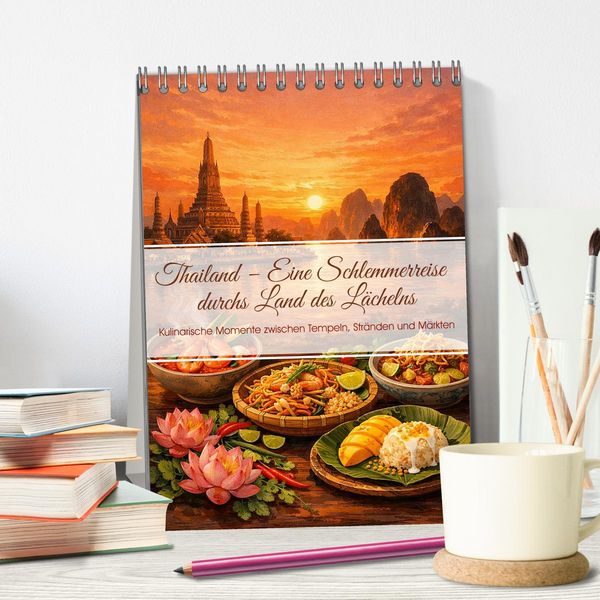 Produktbild: Thailand &ndash; Eine Schlemmerreise durchs Land des L&auml;chelns (Tischkalender 2027 DIN A5 hoch), CALVENDO Monatskalender