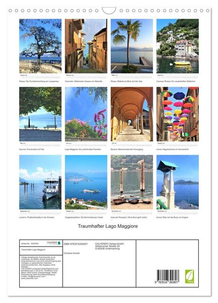 Produktbild: Traumhafter Lago Maggiore (Wandkalender 2026 DIN A3 hoch), CALVENDO Monatskalender