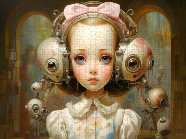 Produktbild: CALVENDO Puzzle Liebliche Roboter Puppe | 2000 Teile Lege-Gr&ouml;&szlig;e 90x67cm Foto-Puzzle f&uuml;r gl&uuml;ckliche Stunden