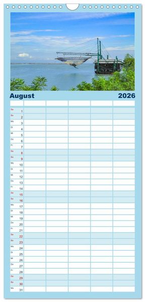 Produktbild: Familienplaner 2026 - ItalienReise Venedig Chioggia Comacchio mit 5 Spalten (Wandkalender, 21 x 45 cm) CALVENDO