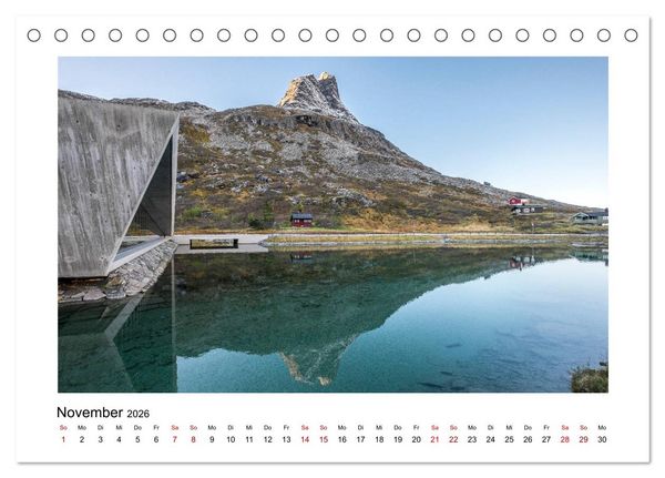 Produktbild: Norwegen Magisches Licht (Tischkalender 2026 DIN A5 quer), CALVENDO Monatskalender