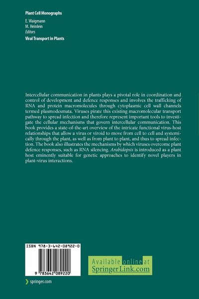 Produktbild: Viral Transport in Plants