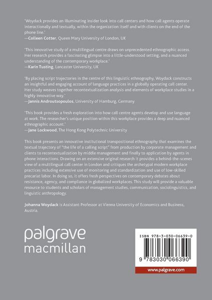 Produktbild: Linguistic Ethnography of a Multilingual Call Center
