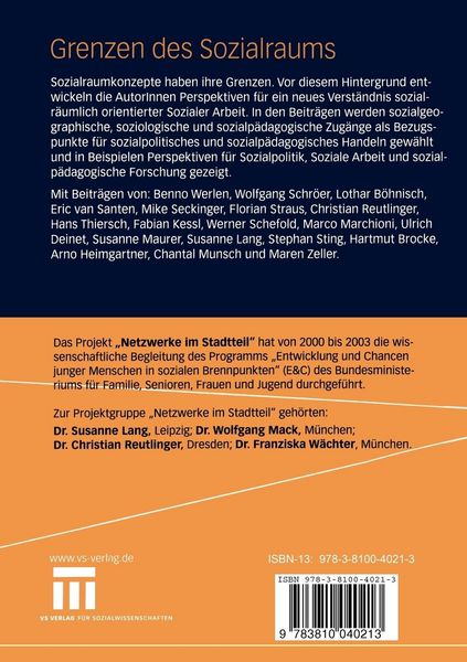Produktbild: Grenzen des Sozialraums