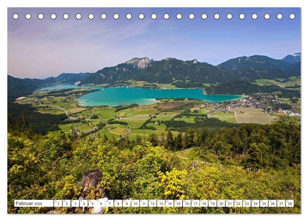 Produktbild: Der sch&ouml;ne Wolfgangsee im Salzkammergut (Tischkalender 2026 DIN A5 quer), CALVENDO Monatskalender