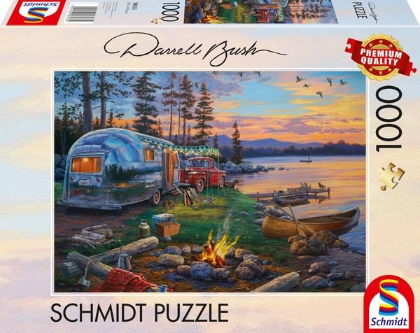 Schmidt Spiele - Darrel Bush: Campingidyll am See, 1.000 Teile