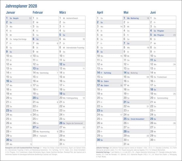 Produktbild: Wochen-Taschenkalender, schwarz 2027