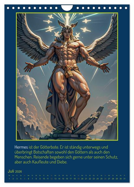Produktbild: Olympische G&ouml;tter (Wandkalender 2026 DIN A4 hoch), CALVENDO Monatskalender