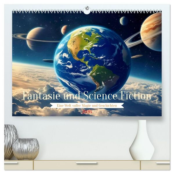 Produktbild: Fantasie und Science Fiction (hochwertiger Premium Wandkalender 2026 DIN A2 quer), Kunstdruck in Hochglanz