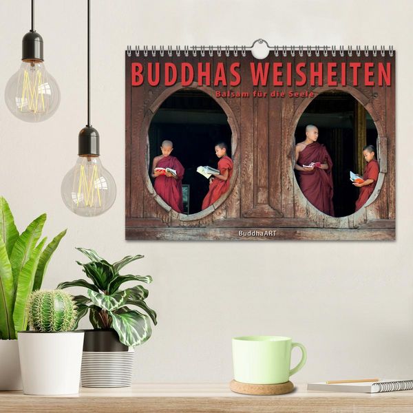 Produktbild: BUDDHAS WEISHEITEN - Balsam f&uuml;r die Seele (Wandkalender 2026 DIN A4 quer), CALVENDO Monatskalender