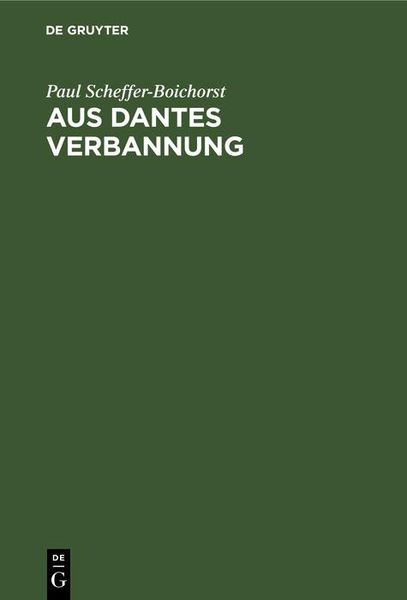 Produktbild: Aus Dantes Verbannung