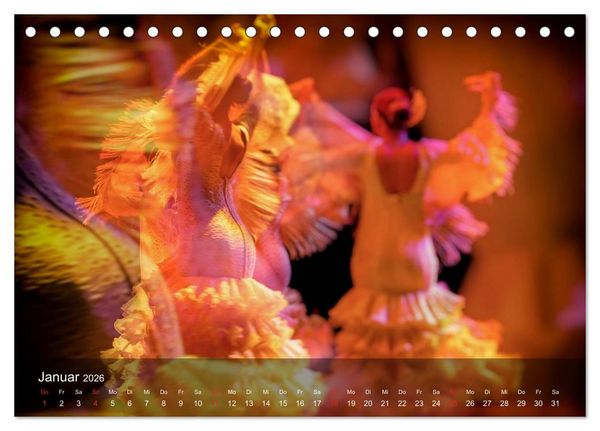 Produktbild: Flamenco - Tanz der Leidenschaft (Tischkalender 2026 DIN A5 quer), CALVENDO Monatskalender
