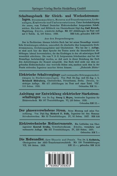 Produktbild: Elektrische Starkstromanlagen