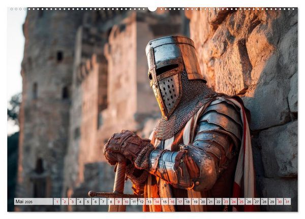 Produktbild: Ritter - Legenden aus Stahl und Ehre (hochwertiger Premium Wandkalender 2026 DIN A2 quer), Kunstdruck in Hochglanz