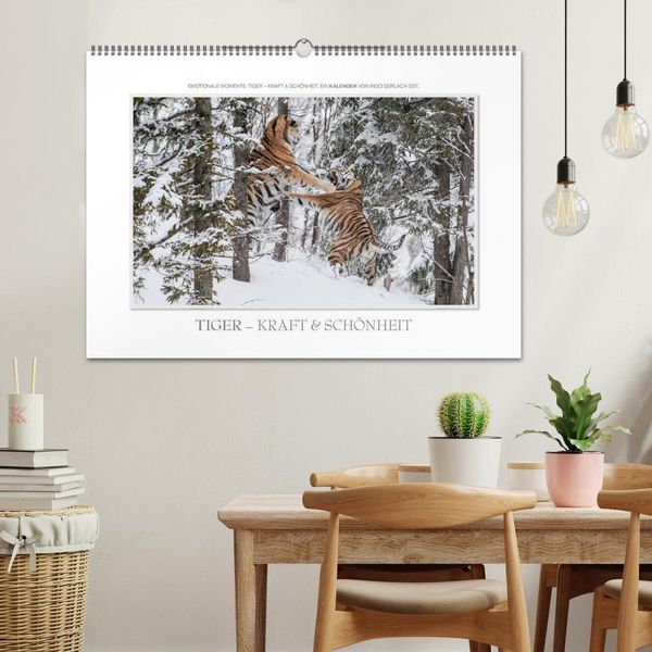 Produktbild: Emotionale Momente: Tiger - Kraft & Sch&ouml;nheit. / CH-Version (Wandkalender 2026 DIN A2 quer), CALVENDO Monatskalender