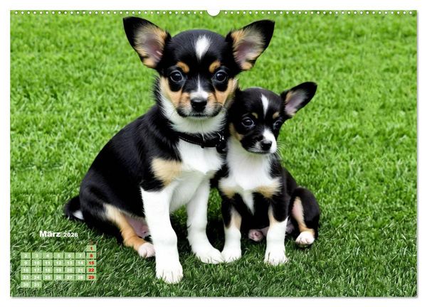 Produktbild: Chihuahua - der mutige Winzling (hochwertiger Premium Wandkalender 2026 DIN A2 quer), Kunstdruck in Hochglanz