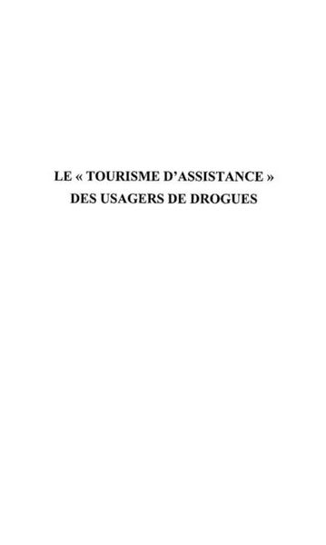 Produktbild: Tourrisme d'assistance des usagers de dr