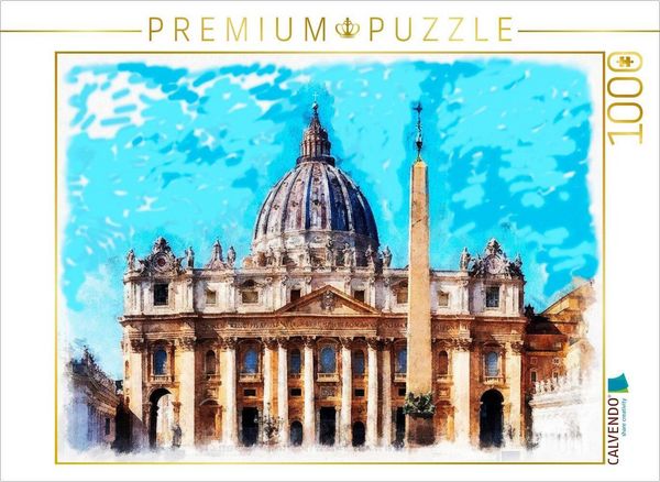CALVENDO Puzzle St. Peter Rom, Vatikan 1506 bis 1626 (Weihe) | 1000 Teile Lege-Größe 64x48cm Foto-Puzzle für glückliche Stunden