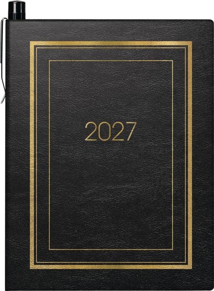 Produktbild: BRUNNEN 1071336907 Taschenkalender Mod. 713 2027 A7, Kunstleder, schwarz