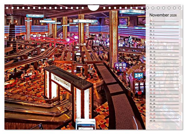 Produktbild: Las Vegas - Die bunte Welt der Casinos (Wandkalender 2026 DIN A4 quer), CALVENDO Monatskalender