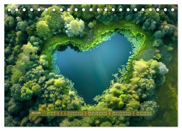 Produktbild: Mit dem Herzen der Natur (Tischkalender 2026 DIN A5 quer), CALVENDO Monatskalender