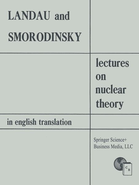 Produktbild: Lectures on Nuclear Theory