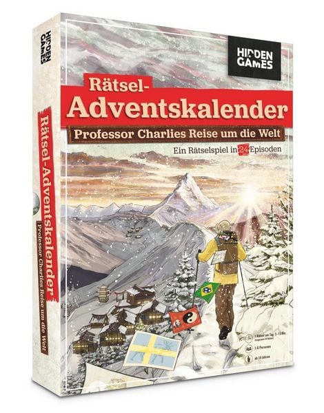 Produktbild: Hidden Games: R&auml;tsel Adventskalender Professor Charlies Reise um die Welt