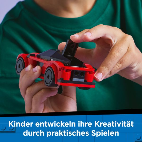 LEGO City Roter Sportwagen - Set mit Spielzeug Supersportwagen 60448