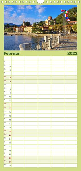 Produktbild: Lago Maggiore - Orte am Ostufer - Familienplaner hoch (Wandkalender 2022 , 21 cm x 45 cm, hoch)