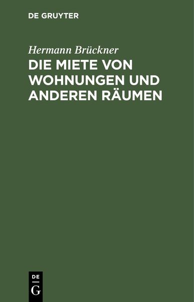 Produktbild: Die Miete von Wohnungen und anderen R&auml;umen