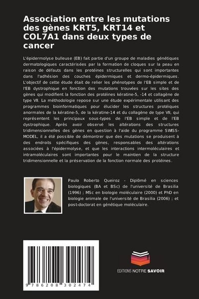 Produktbild: Association entre les mutations des g&egrave;nes KRT5, KRT14 et COL7A1 dans deux types de cancer