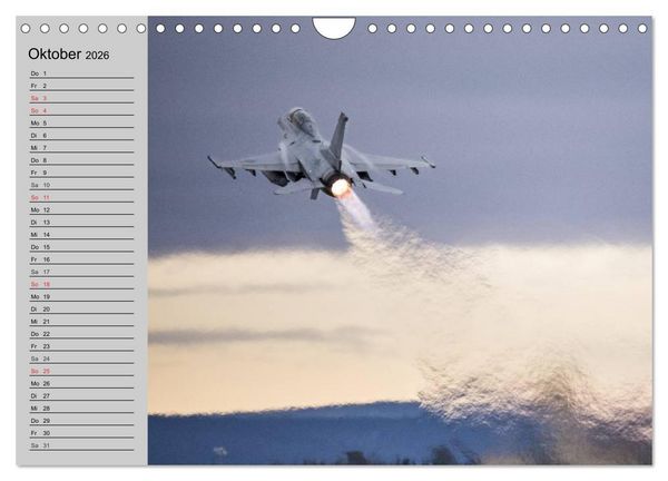 Produktbild: Faszination Kampfflugzeuge (Wandkalender 2026 DIN A4 quer), CALVENDO Monatskalender