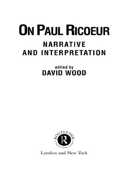 Produktbild: On Paul Ricoeur