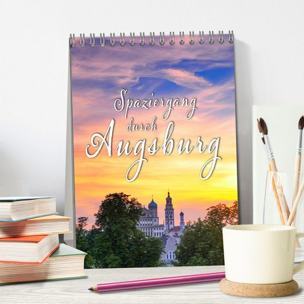 Produktbild: Spaziergang durch Augsburg (Tischkalender 2027 DIN A5 hoch), CALVENDO Monatskalender