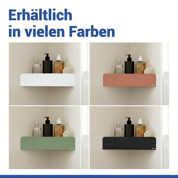 Produktbild: Turbo-Loc&reg; Eckablage Mod. Lizan Wei&szlig;, Befestigen ohne Bohren