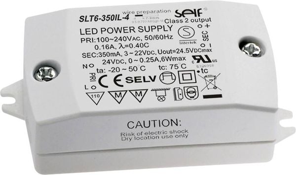 Self Electronics SLT6-350IL-4 LED-Treiber Konstantstrom 7.7W 350mA 3 - 22 V/DC Montage auf entflammbaren Oberflächen