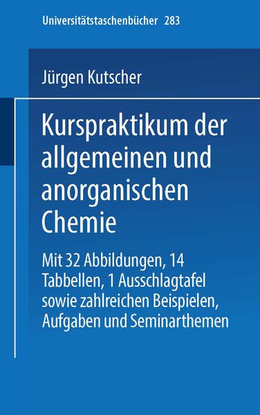 Produktbild: Kurspraktikum der allgemeinen und anorganischen Chemie
