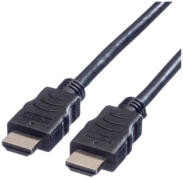 Value HDMI Anschlusskabel HDMI-A Stecker 10.00m Schwarz 11.99.5546 Geschirmt HDMI-Kabel